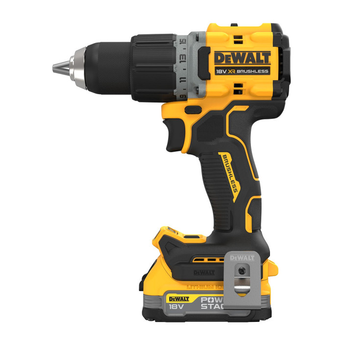 DEWALT SKRUTKOVAČ AKUMULÁTOROVÝ POWERSTACK18V 2X AKKU NABÍJAČKA 1.7AH DCD800E2T