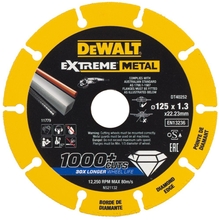 DEWALT KOTÚČ DIAMANTOVÝ EXTREME NA KOV 125 X 1 3 X 22 23MM DT40252