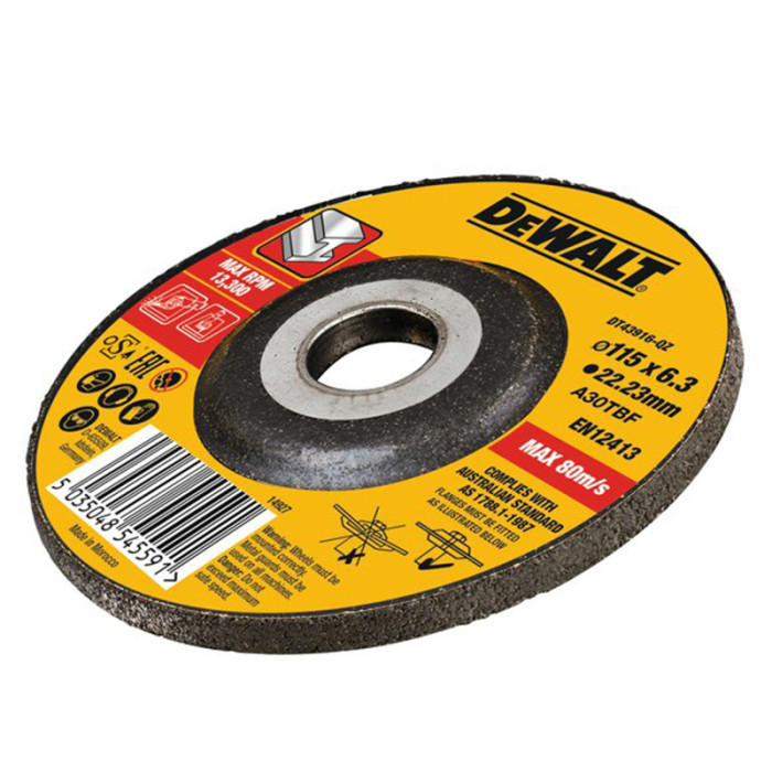 DEWALT KOTÚČ BRÚSNY TYP 27 - VYPUKLÝ NEREZ 115 X 22 2 X 6 0MM DT43916