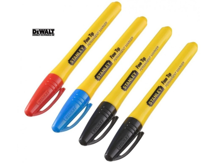 STANLEY POPISOVAČ JEMNÝ HROT 4 FARBY 4 KS