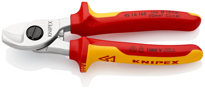 KNIPEX KLIEŠTE NA KÁBLE 165MM 9516165