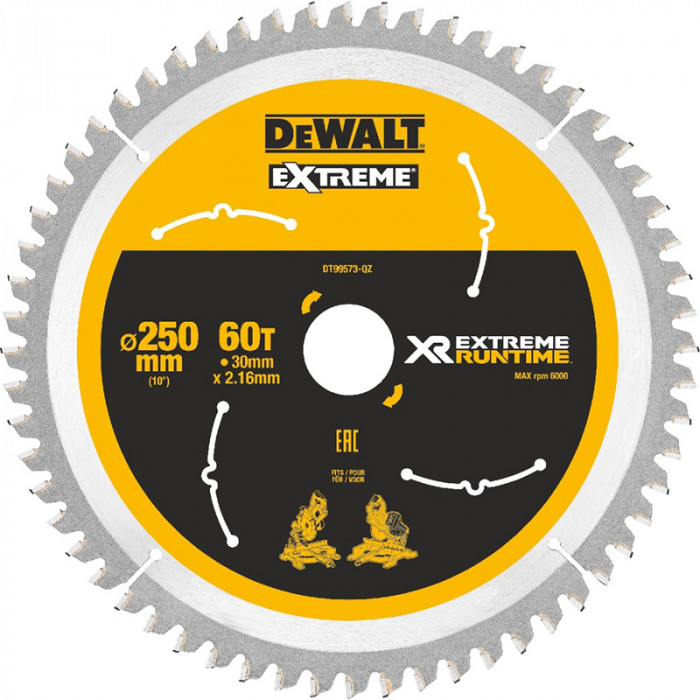 DEWALT KOTÚČ PÍLOVÝ 250 X 30MM 60 ZUBOV DT99573