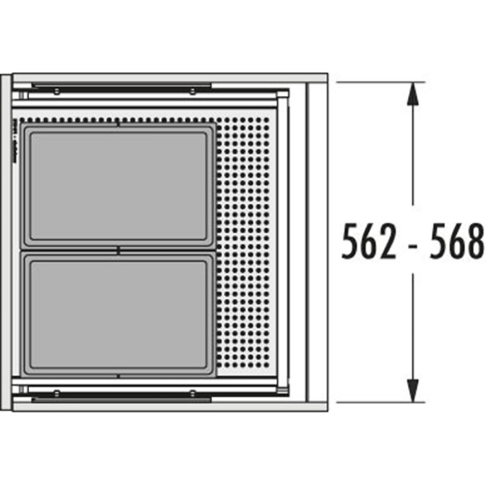 HAILO KÔŠ 600 ALLEGRO 220 2 X 14L V 270MM TMAVO ŠEDÝ