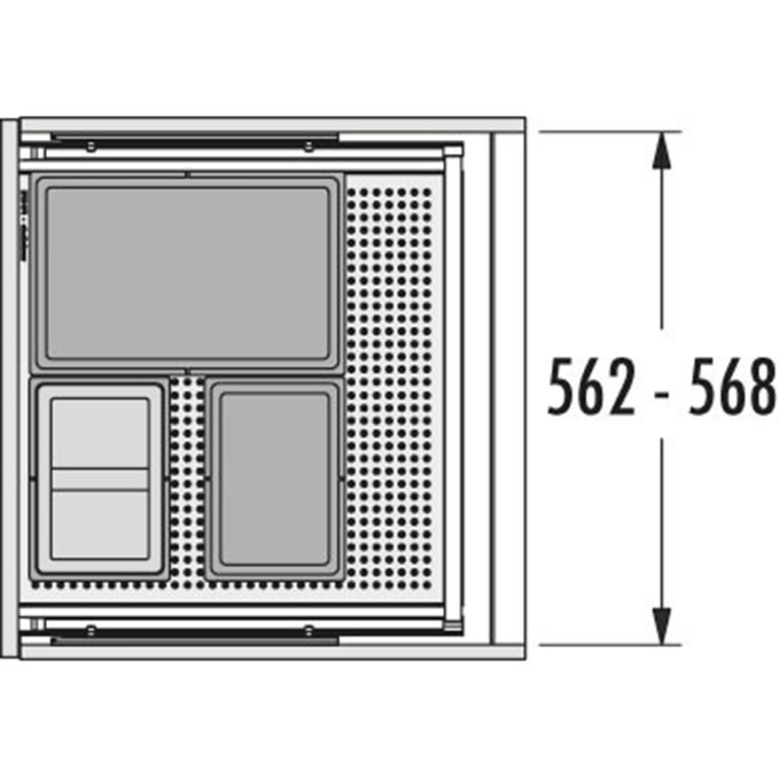 HAILO KÔŠ 600 ALLEGRO 295 1 X 18L 2 X 8L V 345MM TMAVO ŠEDÝ