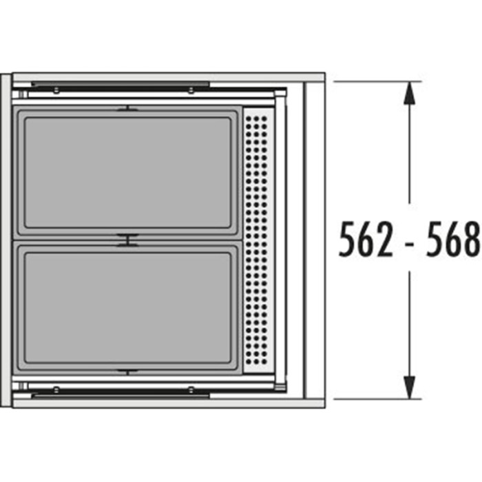 HAILO KÔŠ 600 ALLEGRO 350 2 X 28L V 397MM TMAVO ŠEDÝ