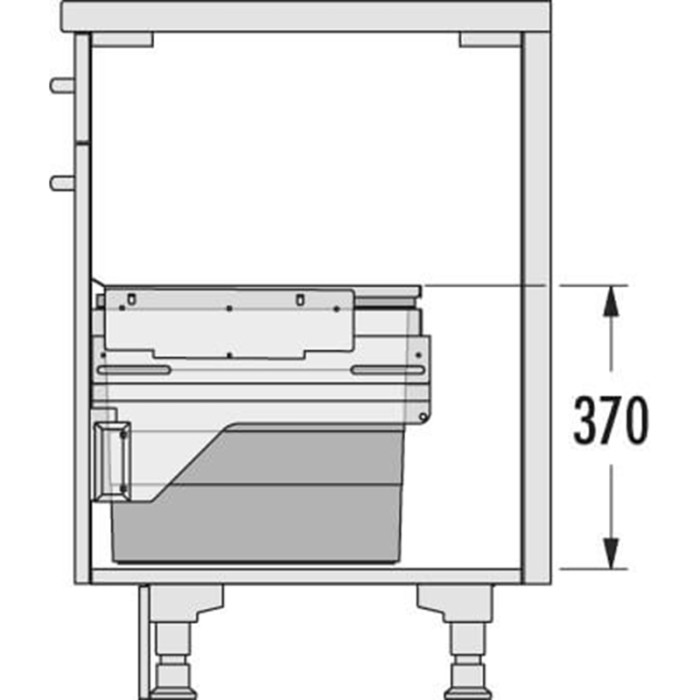 HAILO KÔŠ 600 AS CARGO 2 X 28 L V 370MM TMAVO ŠEDÝ