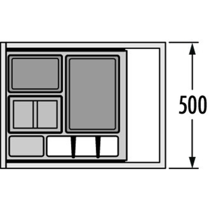 HAILO KÔŠ 500 SEPARATO - K 1 X 18L 2 X 8L V 340MM TMAVO ŠEDÝ