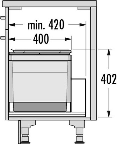 HAILO KÔŠ 600 TRIPLE - XL60 2 X 28L V 402MM TMAVO ŠEDÝ