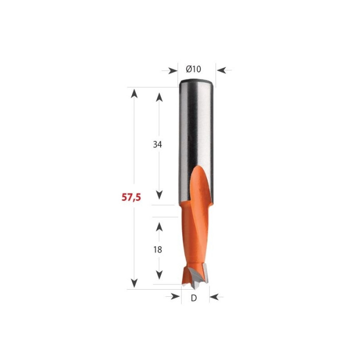 CMT VRTÁK KOLÍKOVACÍ CMT361 D10 / 18MM S10 / 34 L57,5 L 36110012