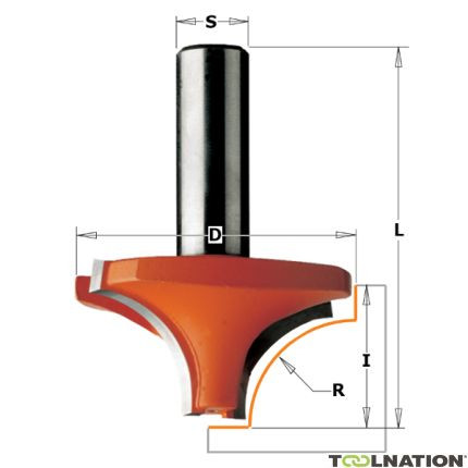 CMT FRÉZA RÁDIUSOVÁ ZAOBLOVACIA VYDUTÁ R8 D28.6 / 12,7MM S8 HM