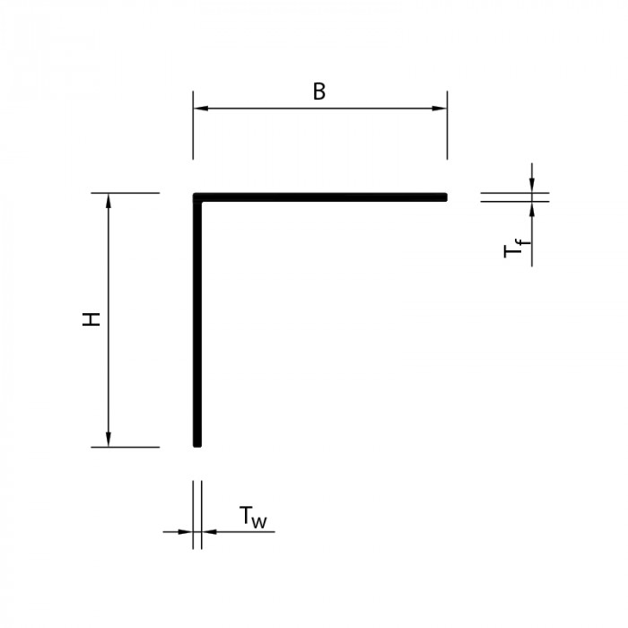 PROFIL ALU L40/40/2/3000 MM HLADKÝ PANELSYSTEMS