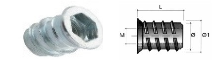 HÄFELE MATICA ZÁVRTNÁ M6 D10/7.5 L15 SW6 ŽLTO CHROMOVANÉ 030.10.564