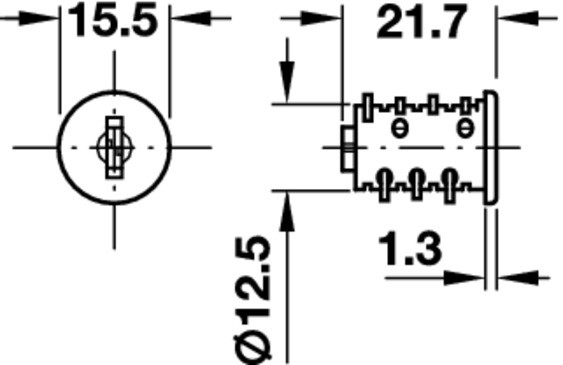 VLOŽKA NÁBYTKOVÁ, SH28, NIKEL, 210.40.628