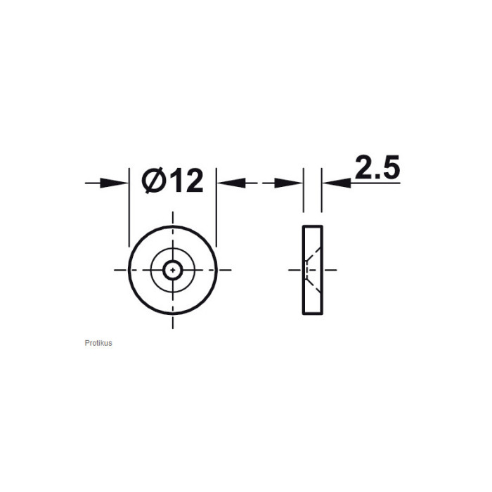 HÄFELE MAGNET DREVENÉ DVERE 2KG D8 ČIERNA 246.01.312