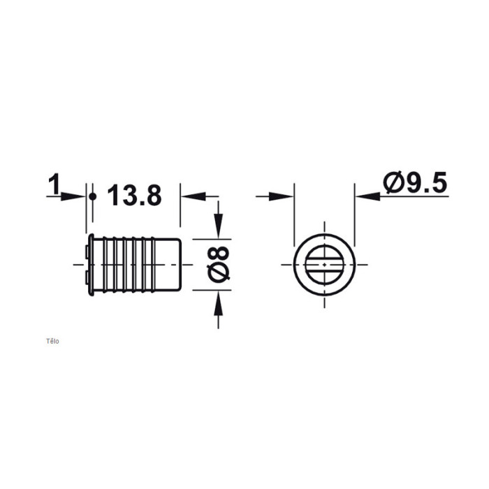 HÄFELE MAGNET DREVENÉ DVERE 2KG D8 ČIERNA 246.01.312