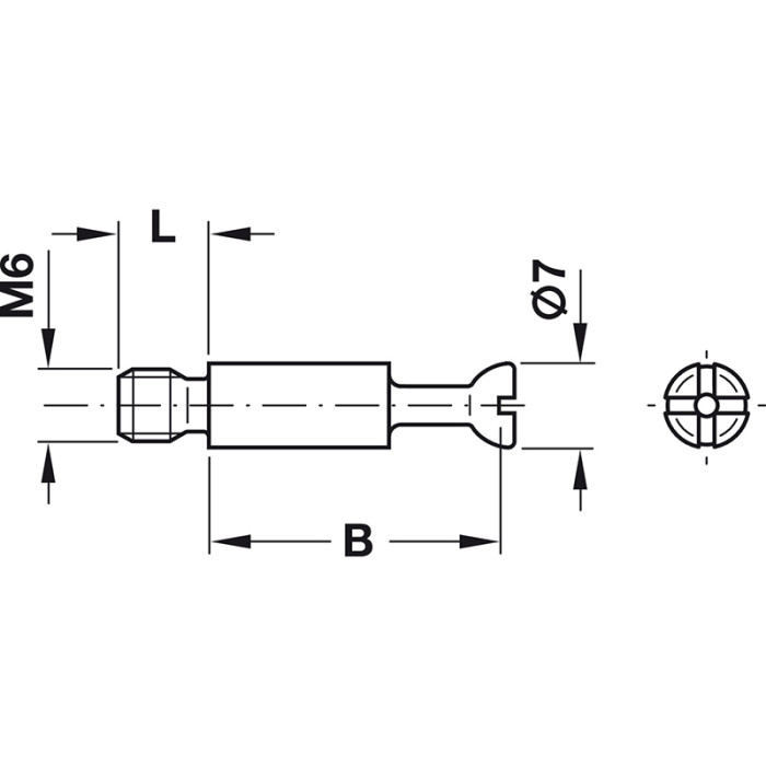 HÄFELE MINIFIX TIAHLO M6 7.5/34 ZINOK PZ 262.28.946