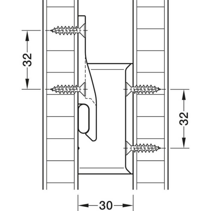 HÄFELE KOVANIE SPOJOVACIE PACOFIX DF UHOL 30/20 D4 262.51.390