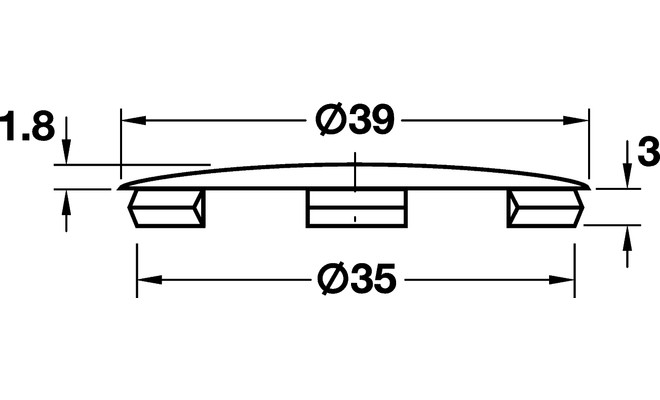 HÄFELE MAXIFIX KRYTKA D35 PLATOVÁ HNEDÁ R8007 262.86.190