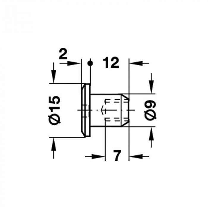 MATICA NÁBYTKOVÁ, D15/9, M6, NIKEL, 264.75.762