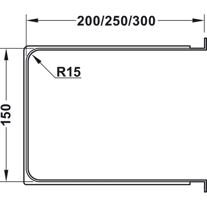 VLOŽKA PRE VÝREZ PRE ODPAD, VÝŠKA 67 MM, DĹŽKA 250 MM, ANTRACIT, 551.63.331