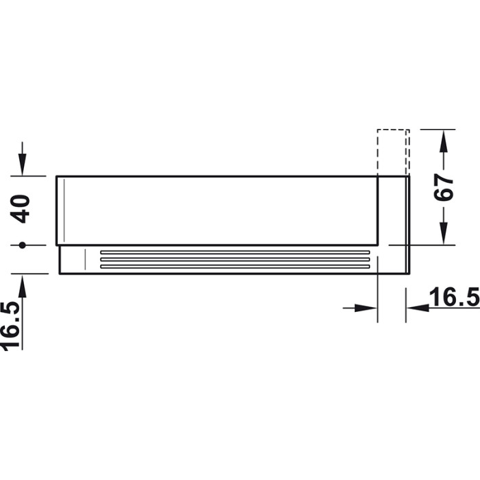 VLOŽKA PRE VÝREZ PRE ODPAD, VÝŠKA 67 MM, DĹŽKA 250 MM, ANTRACIT, 551.63.331