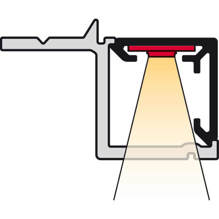 HÄFELE LED SOKOLOVÝ PROFIL 5111 PLAST 8MM 3M, 833.95.913