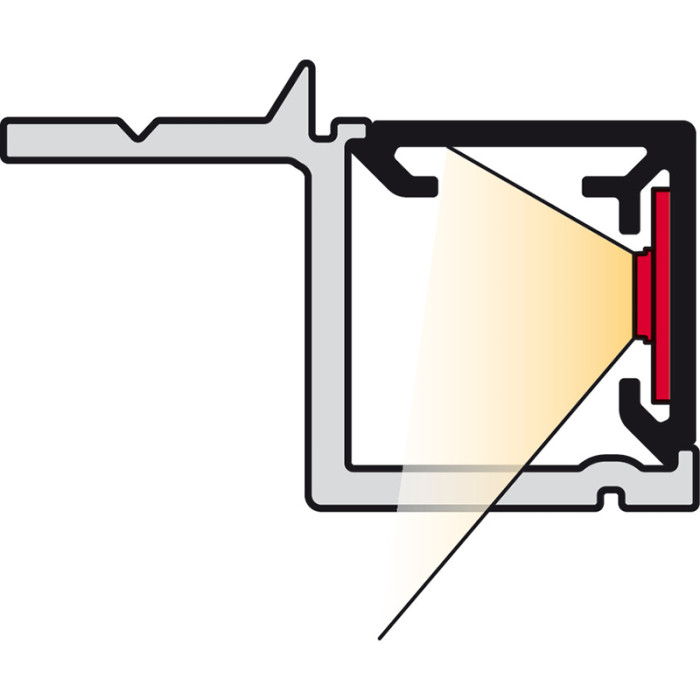 HÄFELE LED SOKOLOVÝ PROFIL 5111 PLAST 8MM 3M, 833.95.913