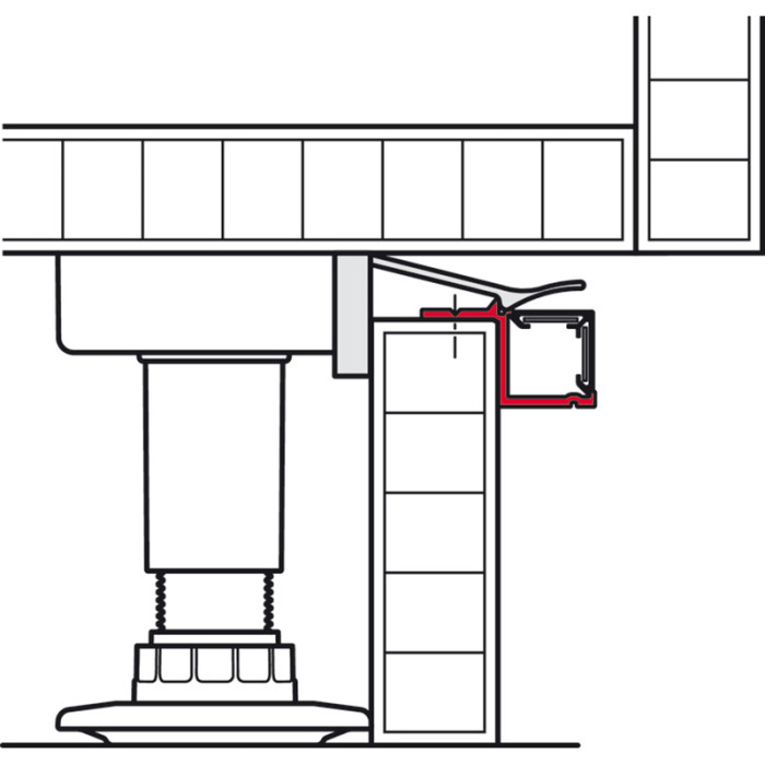 HÄFELE LED SOKOLOVÝ PROFIL 5111 PLAST 8MM 3M, 833.95.913