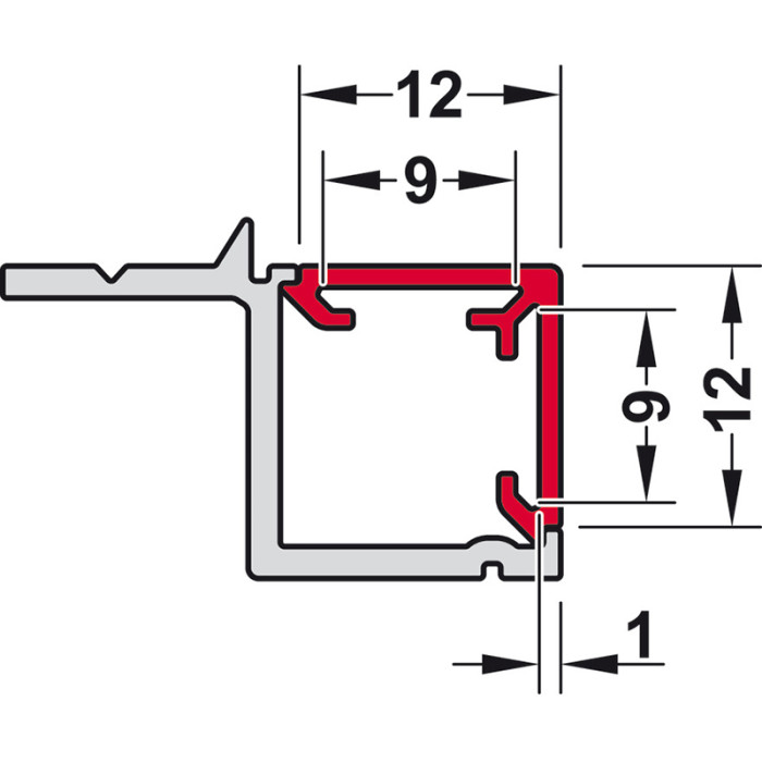 HÄFELE KRYT PRE SOKLOVÝ PROFIL 5111 3M BIELY 833.72.914