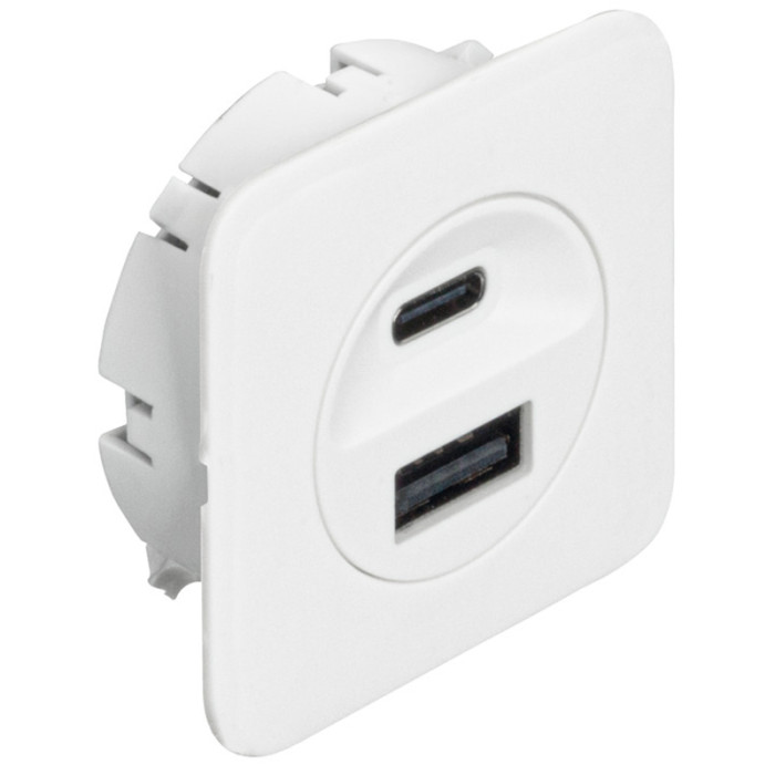 HÄFELE LED NABÍJACIA JEDNOTKA 24V 1 X USB-A + 1 X USB-C BIELA 833.73.829