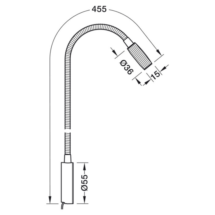 HÄFELE LED 2034 LAMPA USB 12V 3000K 363MM ČIERNA 833.74.088