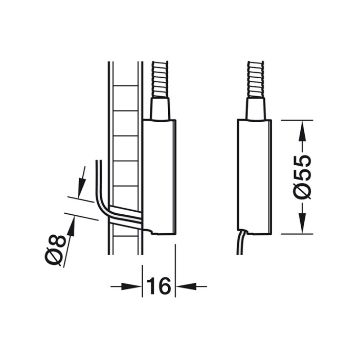 HÄFELE LED 2034 LAMPA USB 12V 3000K 363MM ČIERNA 833.74.088