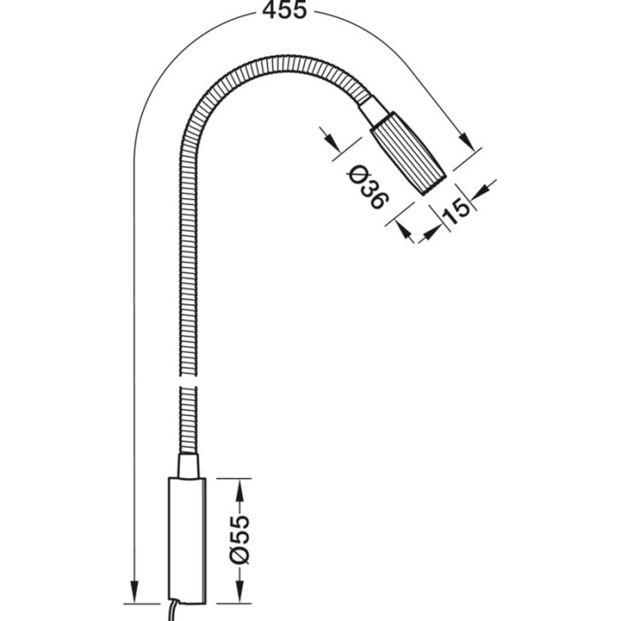 HÄFELE LED 3034 SVETLO 24V 3000K 363 MM CHRÓM 833.75.089