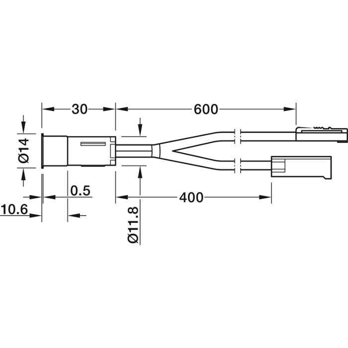 HÄFELE LED 3101 SOKLOVÉ SVIETIDLO 3000K 24 V BIELA / ČIERNA / ŠEDÁ KRYTKA 833.75.601