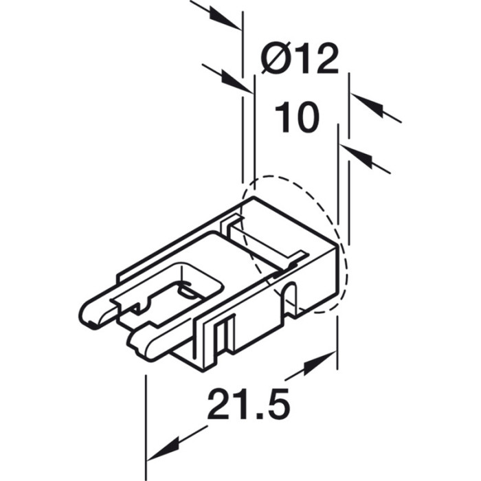 HÄFELE LED KÁBEL PRÍVODNÝ K PÁSKE 8MM 24V 0.1M 833.75.743