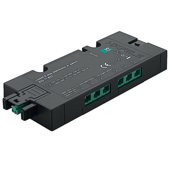 HÄFELE LED ROZBOČOVAČ 6 CESTNÝ SO SPÍNAČOM 24V 120 W BOX TO BOX 833.77.833