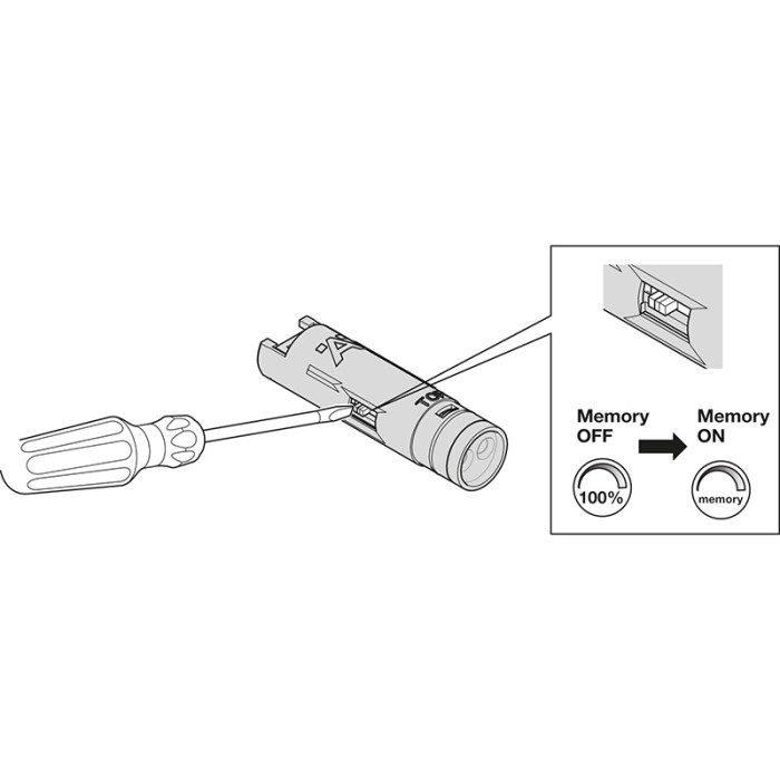 HÄFELE LED STMIEVAČ DOTYKOVÝ D12 L44.5MM ŠEDÁ + BIELA + ČIERNA  833.89.032