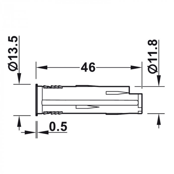 HÄFELE LED STMIEVAČ BEZDOTYK D12MM BIELY, 833.89.168
