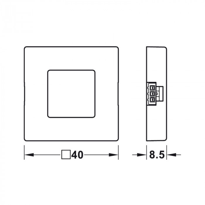 HÄFELE LED SNÍMAČ/BEZDOTYKOVÝ IČ 40/40MM BIELY, 833.89.181
