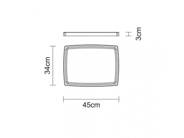 TRAMONTINA DOSKA NA KRÁJANIE 450 X 340 X 30MM TÍK