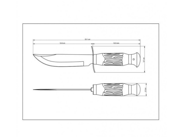 TRAMONTINA NOŽ LOVECKÝ OUTDOOR ČIERNE PÚZDRO 12.7CM