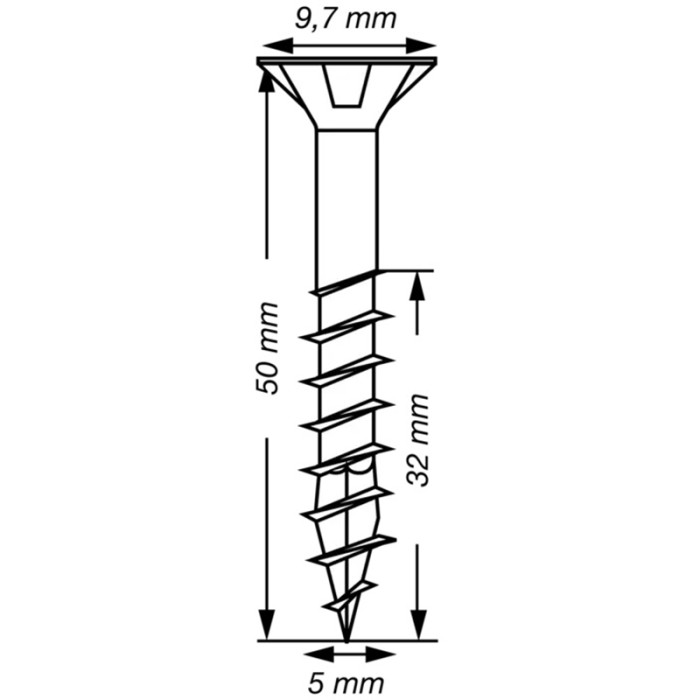 SPAX SKRUTKA UNIVERZÁL T20 5.0 - 50 - 32 ZAPUSTENÁ BIELY ZINOK