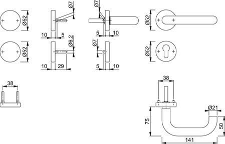 HOPPE-ANTIPANIK, PARIS, R, O/K, 45-65, SLEP. EN179, NE