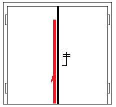 KFV1-LIŠTA ŠTULPOVÁ, 8x30x14 DREVO/ pre 2-hákový zamok, PRAVA
