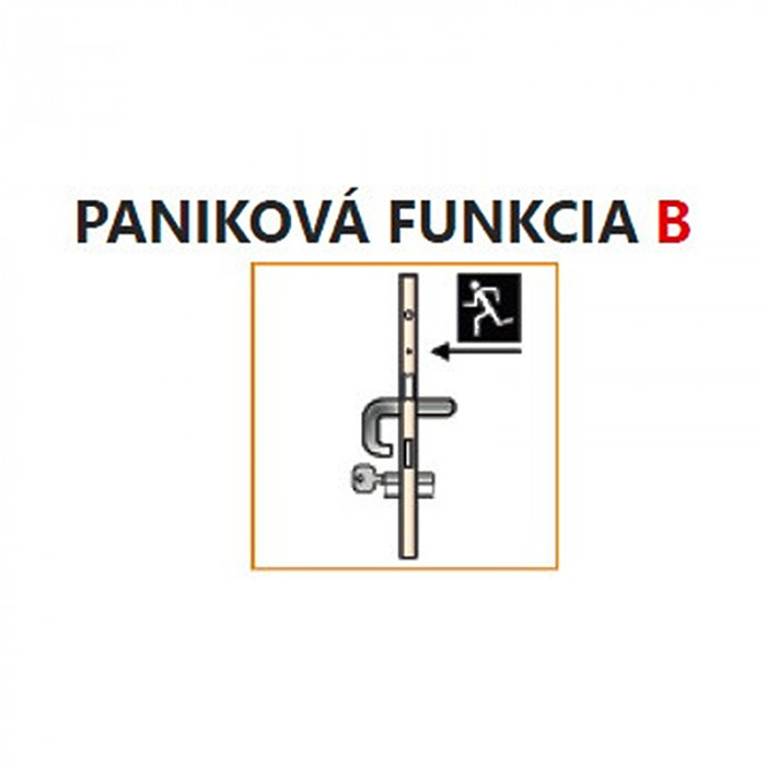 KFV-PANIKOVÉ KOVANIE,ZÁMOK EP960, 2-KRIDLO, F/16-45-92-9, B, B001