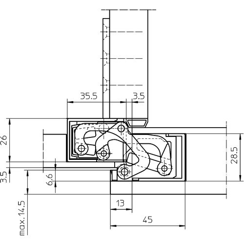 SIMONSWERK ZÁVES TECTUS,TE380 3D,, PLATNIČKA