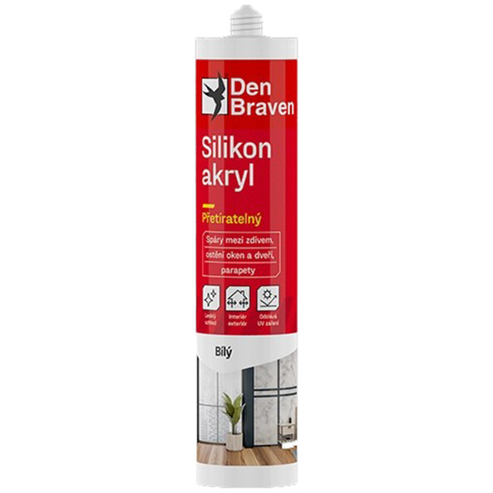 DEN BRAVEN SILIKÓN AKRYLÁT TMEL RL BIELY 280ML