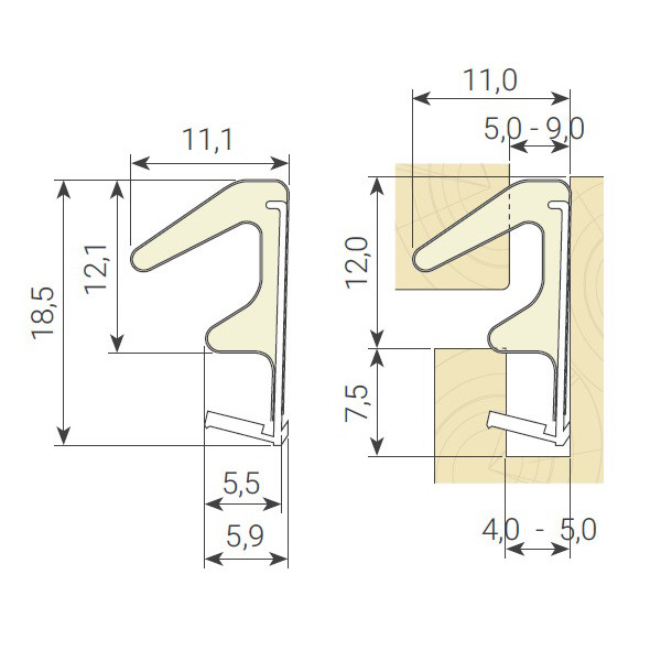 SCHLEGEL TESNENIE STREDOVÉ QL3104 12MM HN/BR/200