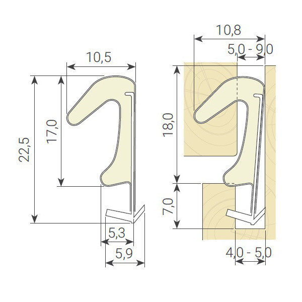 SCHLEGEL TESNENIE STREDOVÉ QL3109 17MM BI/100