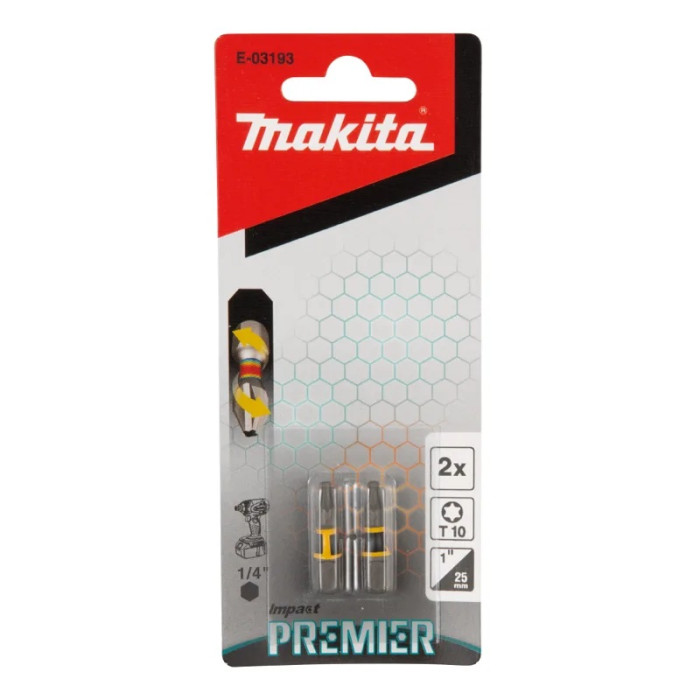 MAKITA NÁSTAVEC IMPACT PREMIER 25MM T10 2KS E-03193
